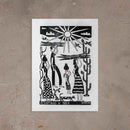 Xilogravura Resistindo a Seca - 66 X 48 cm