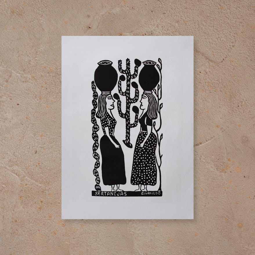Xilogravura Sertanejas - 66 X 48 cm