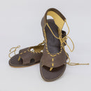 Sandália Rasteira Feminina Marrom FV A-22