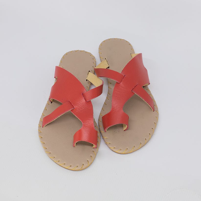 Sandália Rasteira Feminina Vermelha FV B-27