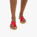 SANDÁLIA FV B-27 VERMELHA Sandália Artes do Imaginario Brasileiro 