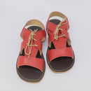 Sandalia Rasteira Vermelha B33