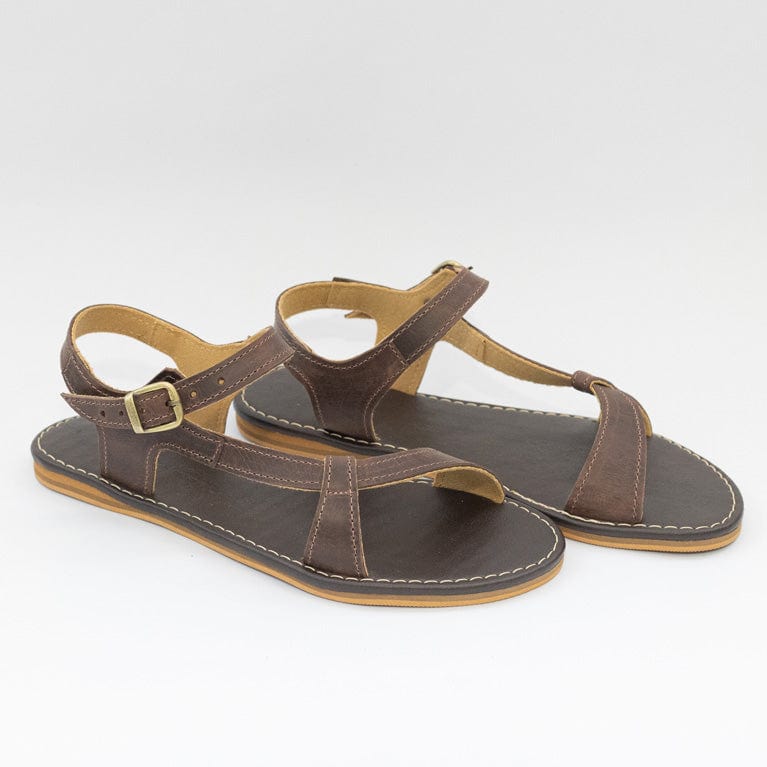 Sandália Rasteira Feminina Marrom FV B-43