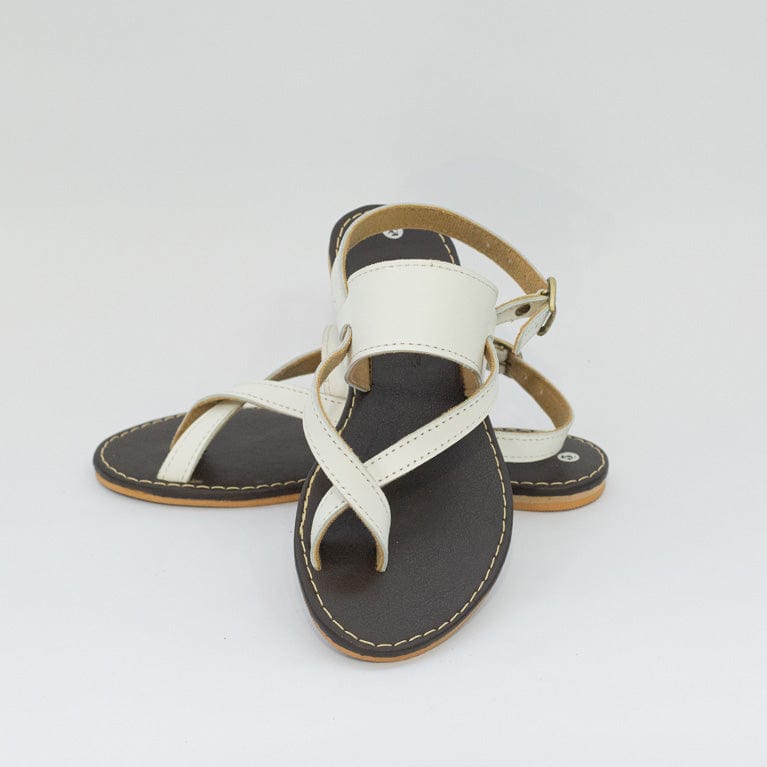 Sandália Rasteira Feminina Branca FV B-48