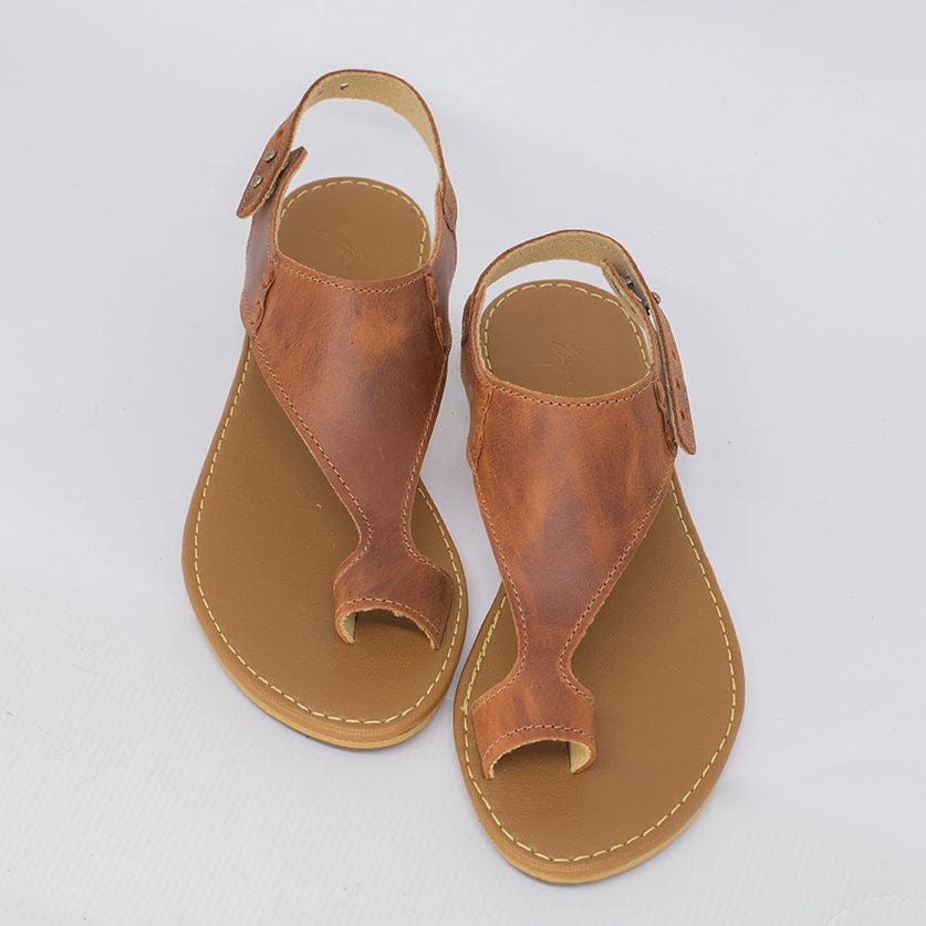 Sandália Rasteira Feminina Marrom FV C-9