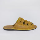 Sandália Rasteira Feminina Mostarda FV S-M Trançada