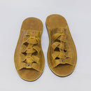 Sandália Rasteira Feminina Mostarda FV S-M Trançada