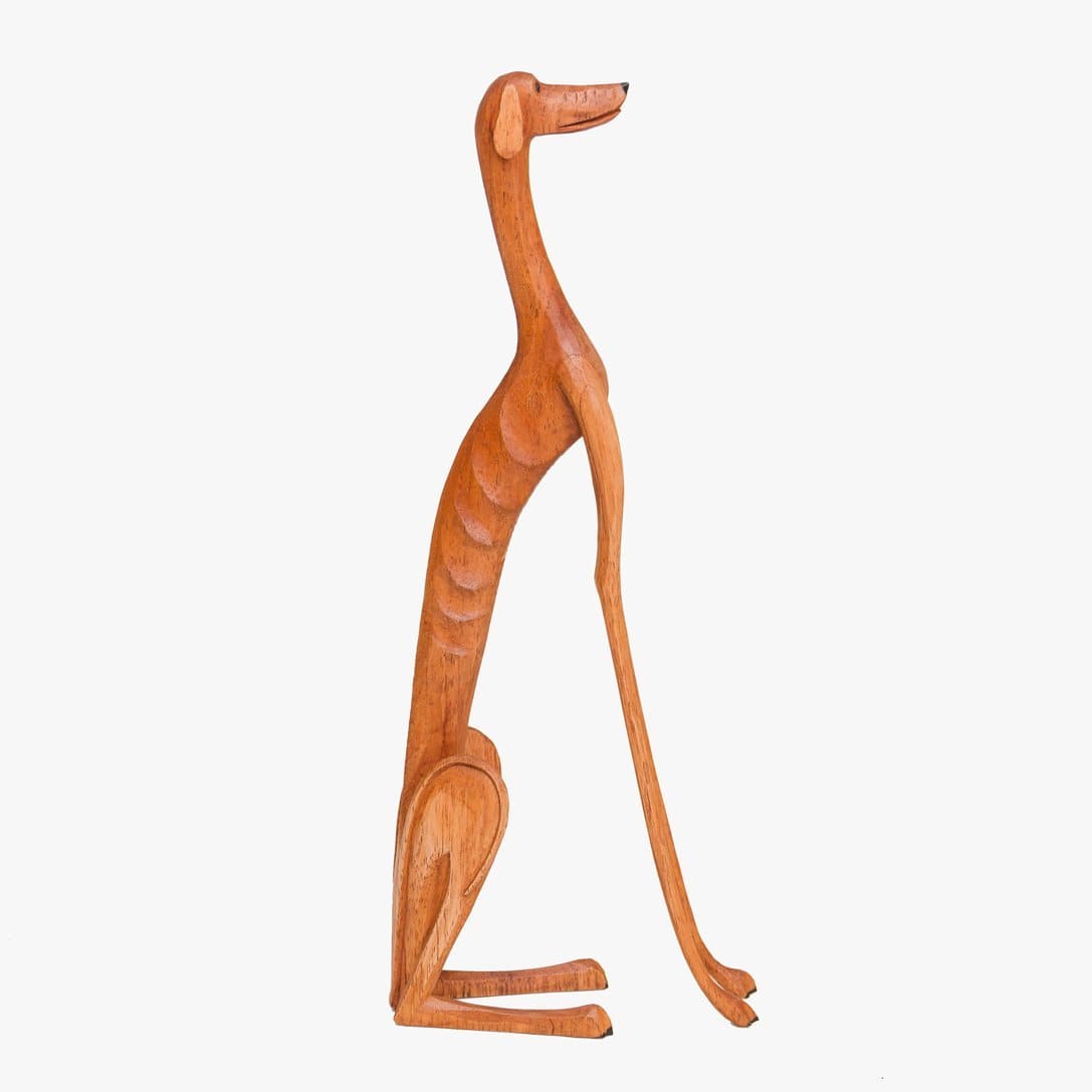 ESCULTURA CACHORRO BALEIA - DECORA GNT - CACHORRO MADEIRA - MARCOS DE SERTANIA