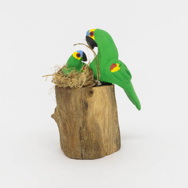 Escultura 1 Pássaro na Madeira 028