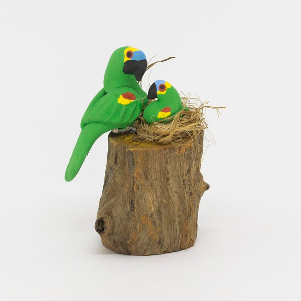 Escultura 1 Pássaro na Madeira 028