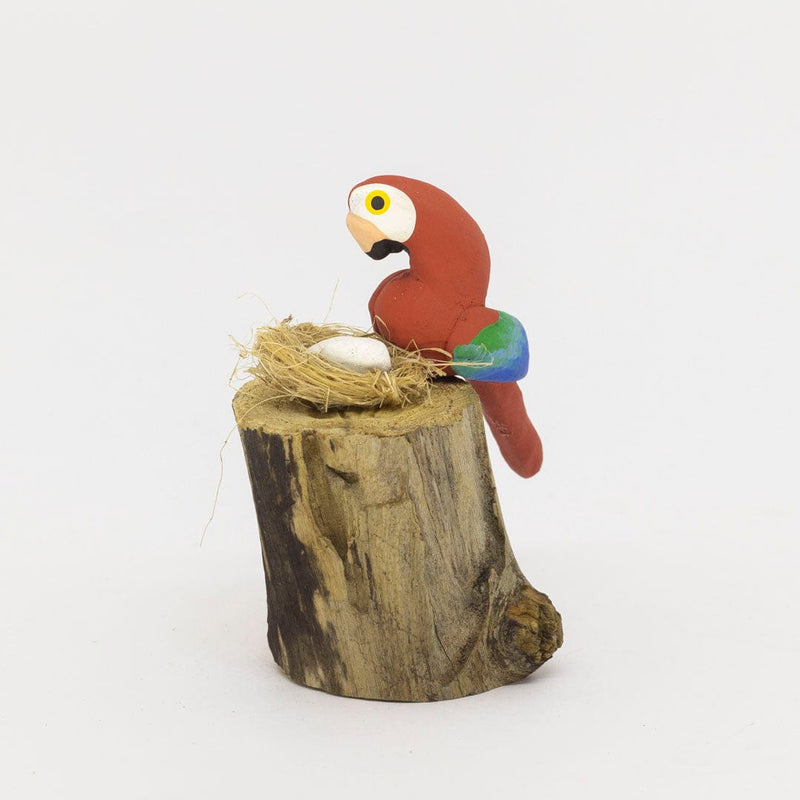 Escultura 1 Pássaro na Madeira 038
