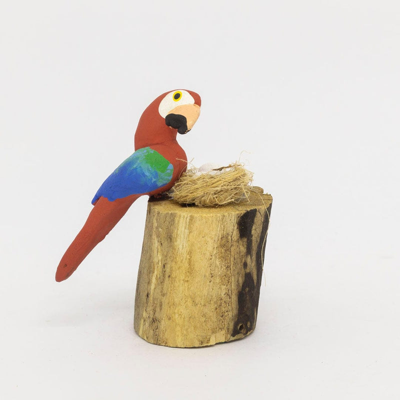 Escultura 1 Pássaro na Madeira 038