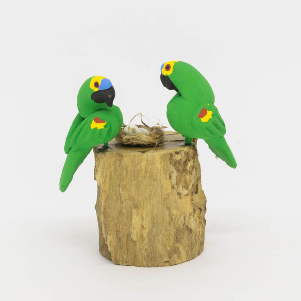 Escultura 2 Pássaros na Madeira 052