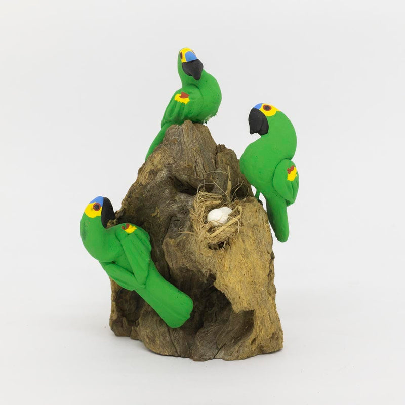 Escultura 3 Pássaros na Madeira 018