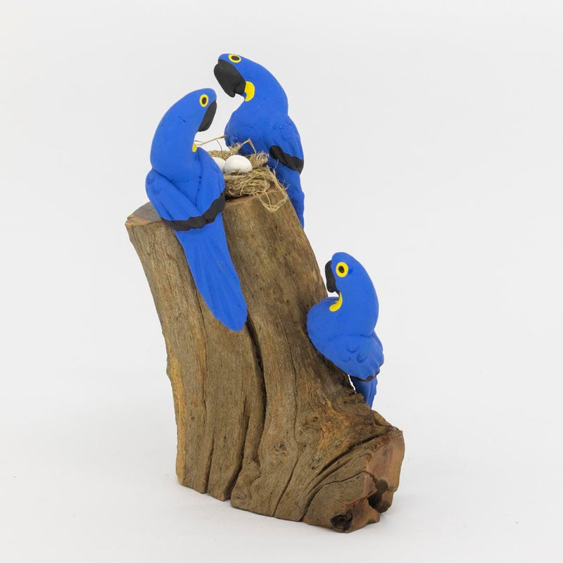 Escultura 3 Pássaros na Madeira 034