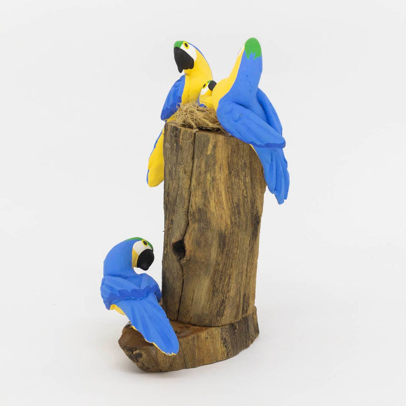 Escultura 3 Pássaros na Madeira 040