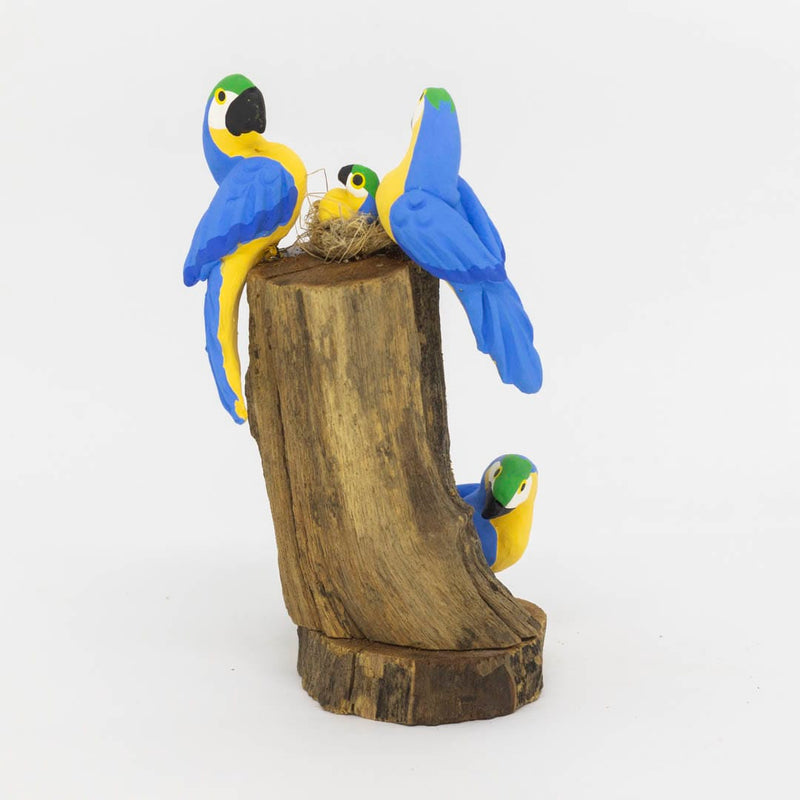 Escultura 3 Pássaros na Madeira 040