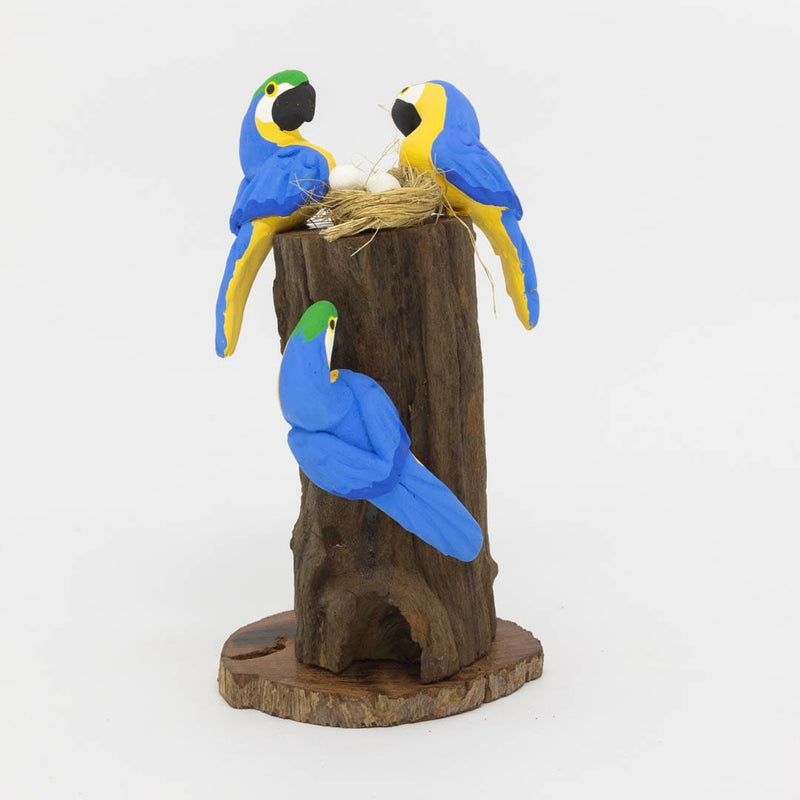 Escultura 3 Pássaros na Madeira 050