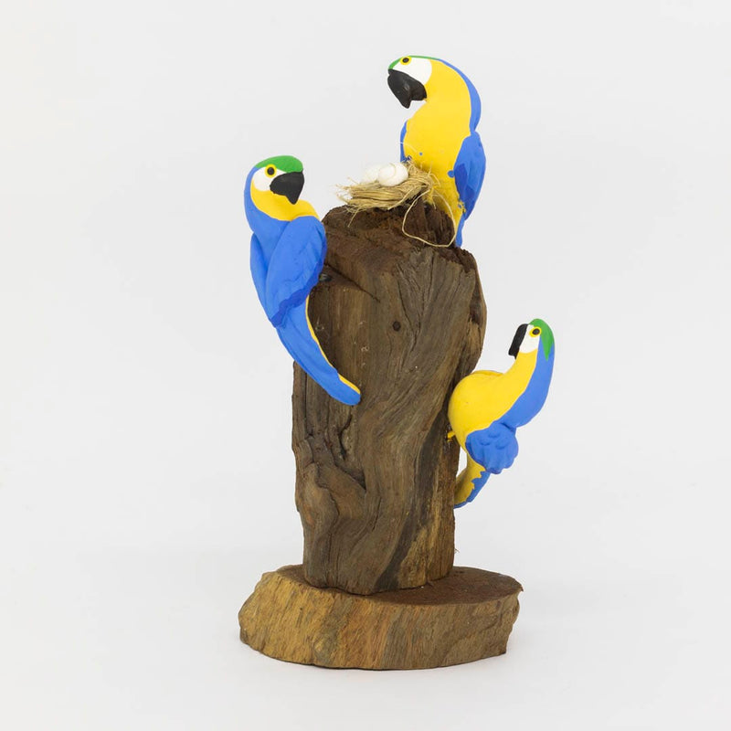 Escultura 3 Pássaros na Madeira 051