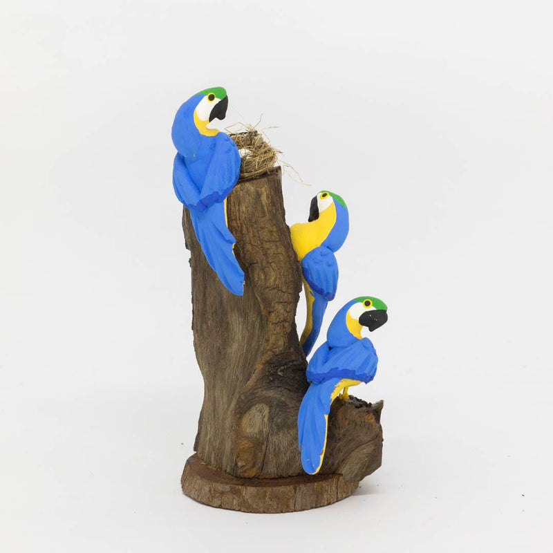 Escultura 3 Pássaros na Madeira 052