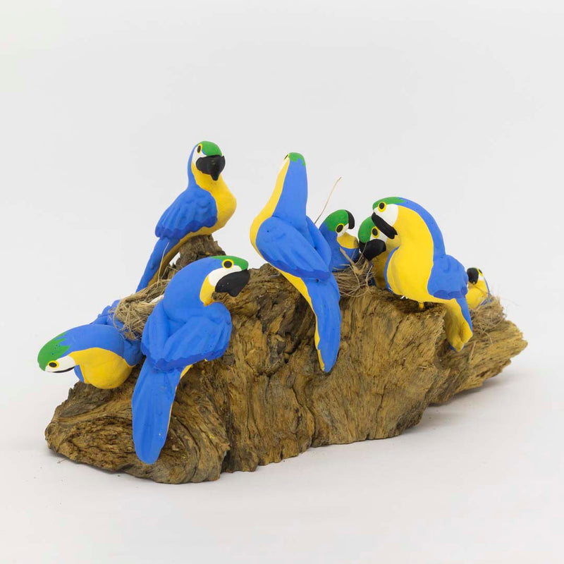 Escultura 6 Pássaros na Madeira 004