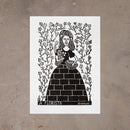 Xilogravura A Florista - 66 X 48 cm